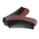 Natural Sandalwood Hair Comb - No Static Wooden Fine Tooth purple Buffalo H S2O2
