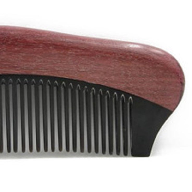 Natural Sandalwood Hair Comb - No Static Wooden Fine Tooth purple Buffalo H S2O2