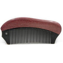 Natural Sandalwood Hair Comb - No Static Wooden Fine Tooth purple Buffalo H S2O2
