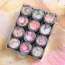 12 Color Natural Texture Powder Creamy Mix Gel Glitte Eyeshadow,Sequins Dia