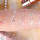 12 Color Natural Texture Powder Creamy Mix Gel Glitte Eyeshadow,Sequins Dia