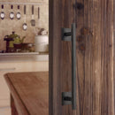 12inch Heavy Duty Steel Black Square Sliding Door Pull Handle for Sliding B