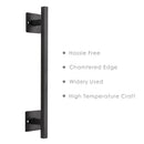 12inch Heavy Duty Steel Black Square Sliding Door Pull Handle for Sliding B