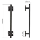 12inch Heavy Duty Steel Black Square Sliding Door Pull Handle for Sliding B