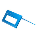 Alloy Woodworking Scriber T Ruler Multifunctional 45/90 Degree Angle Ruler Blue