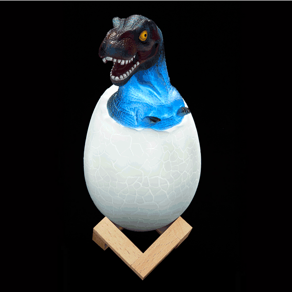 Loskii KL-02 Decorative 3D Tyrannosaurus Egg Smart Night Light 3 Colors Change Touch Switch LED Nightlight For Christmas Gift