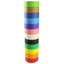 Colored Masking Tape,12 Pieces 1 Inch X 20 M Rainbow Masking Labeling Tape, F4J9