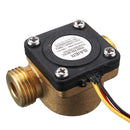 G1/2 Inch Copper Water Flow Sensor Liquid Temperature Controlled Switch Flowmeter