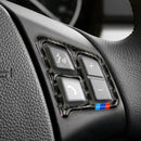 For BMW 3 Series E90 E92 2005-2012 Steering Wheel Button Cover Carbon Fiber