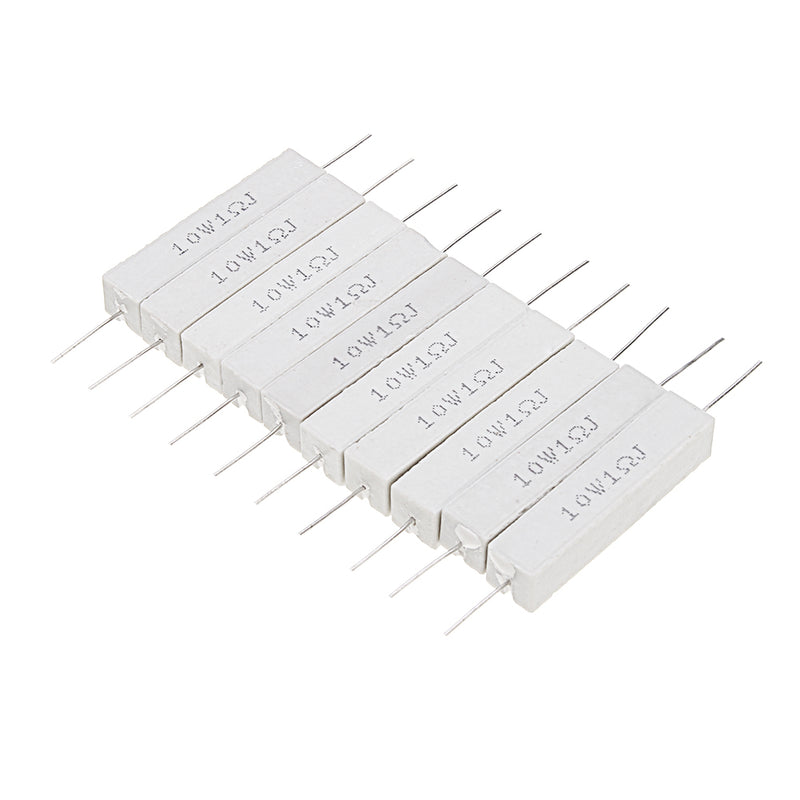 30pcs 10W 1 ohm 1R Ceramic Cement Resistor