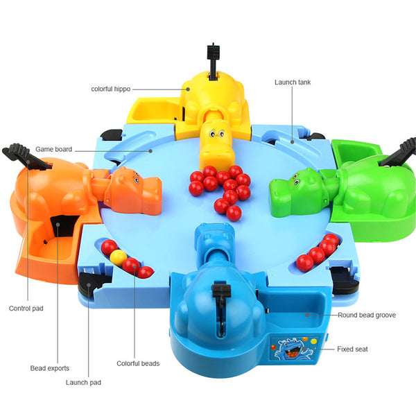 Feeding Hungry Hippo Marble Swallowing Ball Game Feeding Interactive with P H6Y8