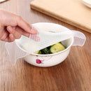 4Pcs/pack Transparent Silicone Cling Seal Film Multifunctional Food Fresh Keeping Saran Wrap