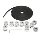 8pcs GT2 20T Bore 8mm Timing Pulley with 5m Belt and Tensioner
