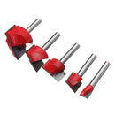 5pcs 6x10/16/22/25/32mm Shank Router Bit Kits Profiling Trimming Wood Joining Cutter
