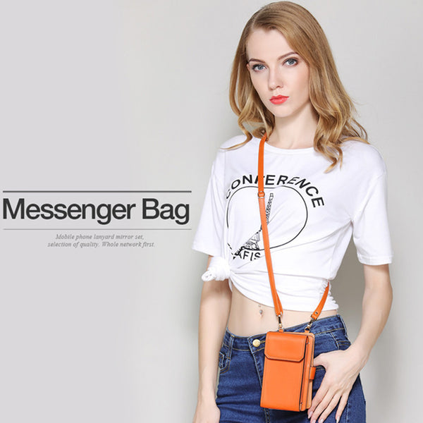 Mobile Phone Messenger Bag Shoulder Ladies Multi-Function Portable Wallet C V2E1
