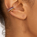 6Pcs Bohemian Fashion Small Ear Cuff Set Earring for Women Colorful Cubic S