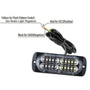 4Pcs 20 LED Strobe Lights Emergency Flashing Warning Beacon Amber/White 12V