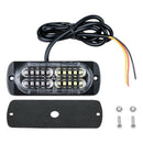 4Pcs 20 LED Strobe Lights Emergency Flashing Warning Beacon Amber/White 12V