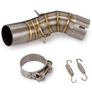 Motorcycle Motorbike Middle Exhaust Middle Mid Link Pipe Connector for Kawa