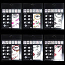 6pcs/set Halloween Costume Cosplay Party Makeup Face Eye Terror Temporary Tattoo Sticker Waterproof
