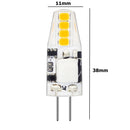 G4 2W 2835 SMD No Stroboscopic Silica gel Non-dimmable Chandelier LED Light Bulb Indoor Home Lamp AC/DC12V