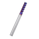 Drillpro L75mm D4/5/6/8/10mm HRC60 4 Flutes Milling Cutter Blue NACO Coated Tungsten Carbide Milling Cutter CNC Tool