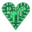 EQKIT Heart Shaped Light Kit DIY LED Flash Breathing Light Parts Red Green Blue White Color Optional
