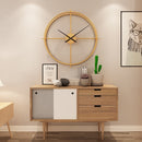 50cm Large Modern Hollow Double Ring Wall Clock Home Bedroom Bar Hotel Decor