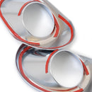 Car Styling Cover Detector ABS Chrome Front Fog Light Lamp Trim Frame Mould Z5G2