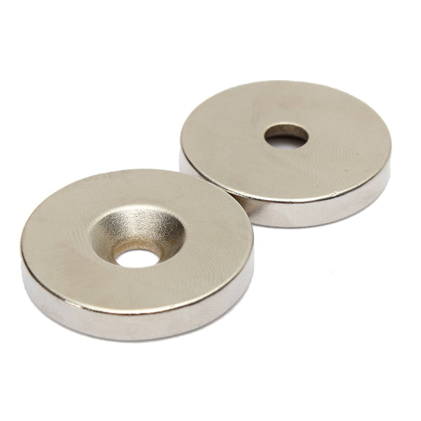 2pcs N35 30mm x 5mm Strong Countersunk Magnets 5mm Hole Rare Earth Neodymium Magnets