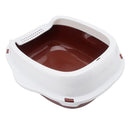 Large Size Cat Litter Box Semi-Closed Cat Sandbox Toilet for Pet Cat Traini D9O5