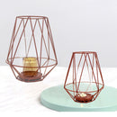 Nordic Style Wrought Iron Geometric Candle Holders Home Decorate Metal CraftA8A4
