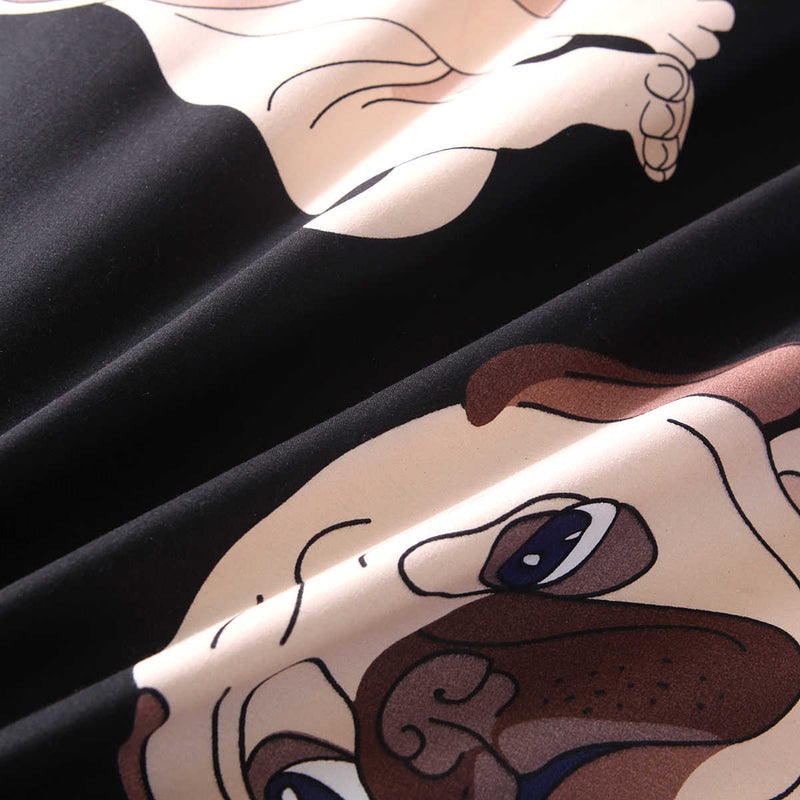 3 PCS Bedding Sets Animal Lovely Dog Printing Quilt Cover Pillowcase For Full Size