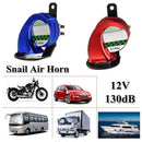 Universal DC130Db Snail Air Motorcycle Horn Siren Loud for Car Truck Motorb E6K5