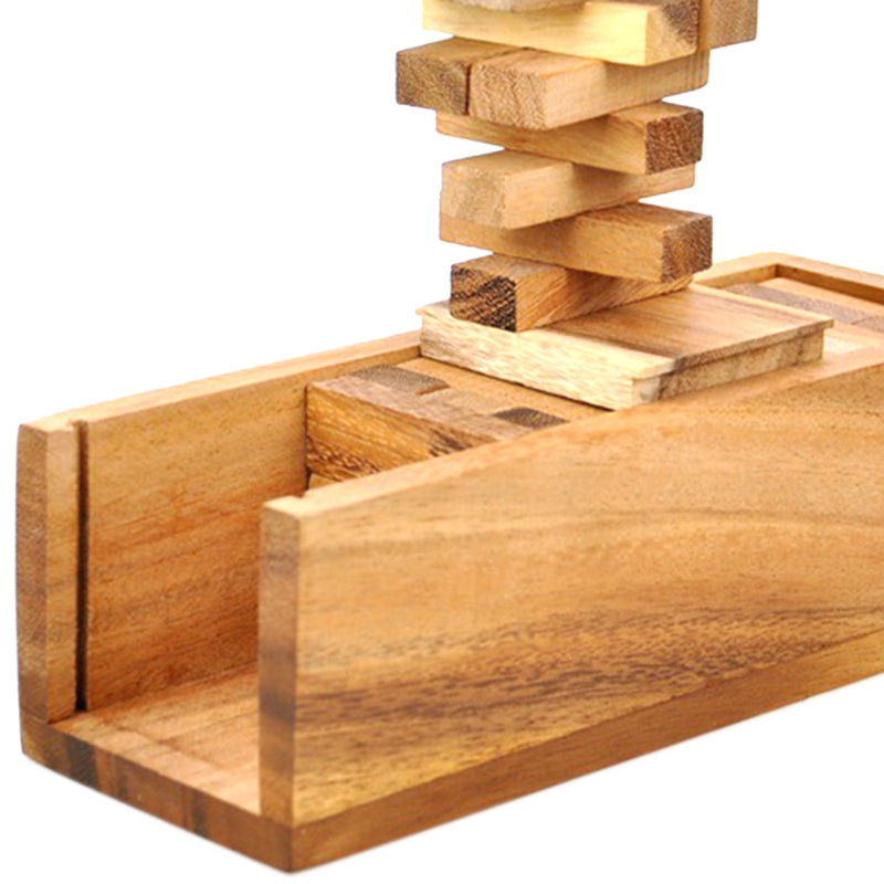 Children Toys Wooden Stacked Layers Building Block Gift Tower Block Stack G J5Z4