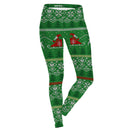 Women Christmas Printed Leggings Yoga Casual Elastic Fitness  Elastic Training Pencil Pants