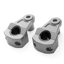 Pair 7/8inch 22mm HandleBar Fat Bar Mount Clamps Riser CNC Dirt Bike Motorcycle