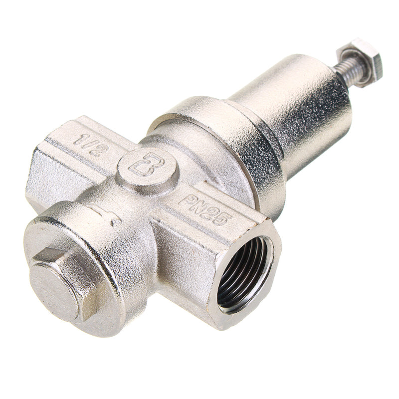 TMOK TK914 1/2" Brass High Precision Water Pressure Reducing Relief Valve Adjustable Nickel Plating DN15 PN25