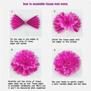 15Pcs Decorations Paper Flower Ball Paper Paper Lanterns Set Party Wedding  T9G7