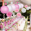 15Pcs Decorations Paper Flower Ball Paper Paper Lanterns Set Party Wedding  T9G7