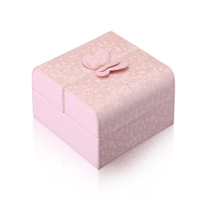 Creative Bow Jewelry Storage Box Birthday Gift Ring Earrings Necklace Container Case
