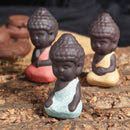 Mini Buddhism Zen Monks Small Clay Statues Car Interior Ornaments