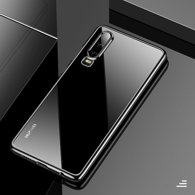 For Huawei P30 Pro CAFELE Plating Shockproof Transparent Ultra Thin Soft TPU Protective Case
