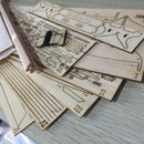 1:130 Scale Sailing Boats Model Assembly Wooden Sail Boat Home Decorations