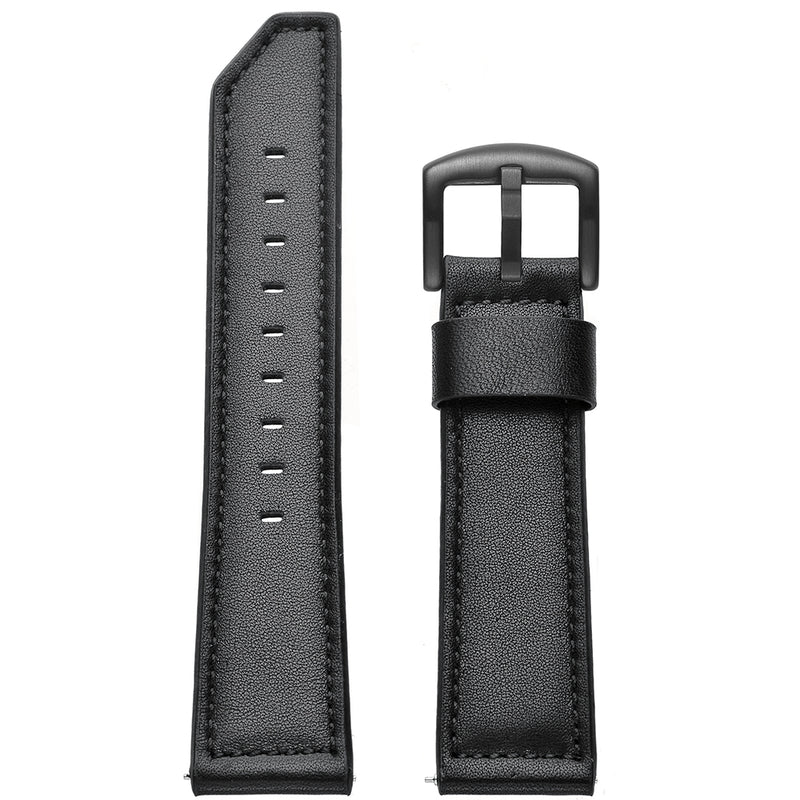 22mm Genuine Leather Watch Band Lack of Angle Watch Strap for Xiaomi Amazfit 2 Smart Watch