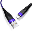 FLOVEME Hi-Tensile Type C Cable Braided Charging Data Cable 1M For Oneplus 5T Xiaomi Mix 2S Mi A1 S9