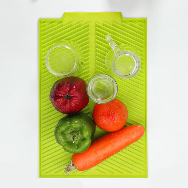 Silicone Dish Drying Mat Dish Cup Mat for Kitchen Waterproof Countertop Mat Non Slip Heat Resistant BPA Free Dish Washer Safe