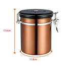 Airtight Coffee Container Storage Canister Set for Coffee Beans Ground 1.5L S5L8