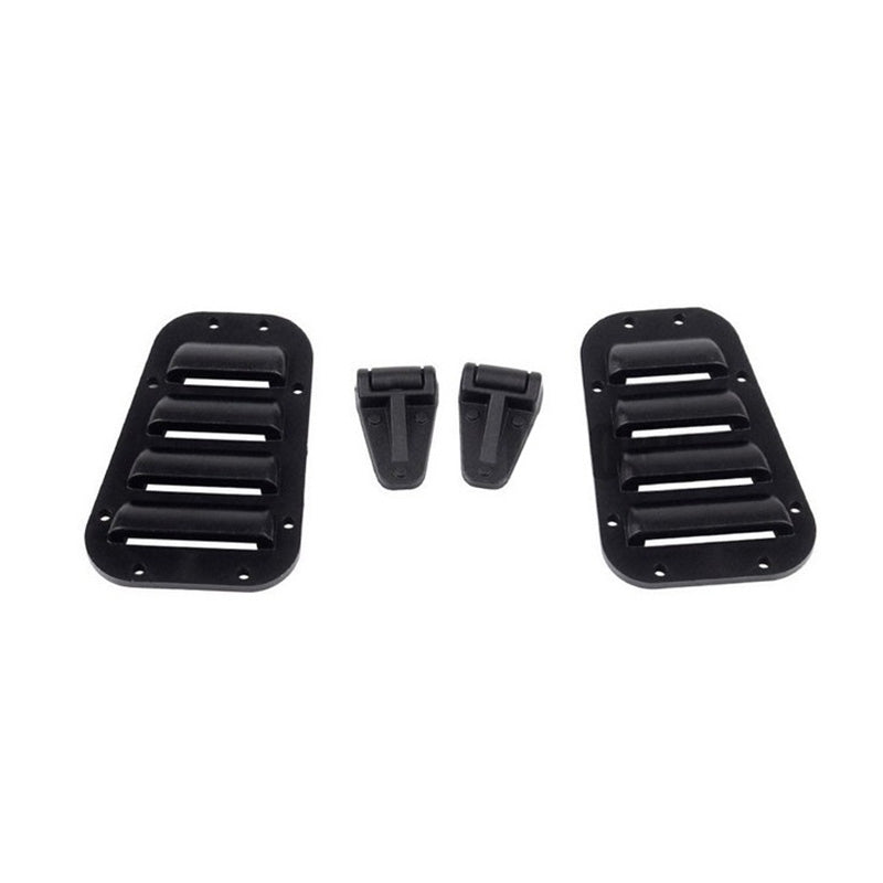 1 Set for TRX-4 Black Plastic Intake Grille Cover & Engine Cover Hinge for  M8D6