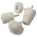 4Pcs White Flannelette Polishing Wheel Cone Column Mushroom T-Shaped Wheel  R4O6